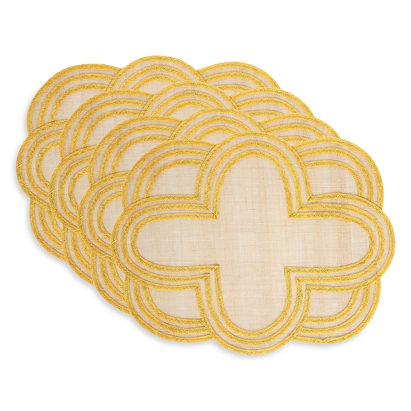 Juliska Scallop Stripe Placemat In Yellow