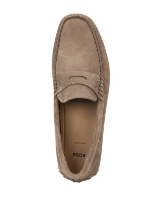 BOSS Men's Noel Beige Suede Moccasins
