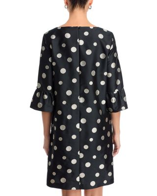 Ruffled Cuff Embroidered Dress