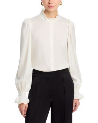 Harley Silk Blend Ruffle Blouse
