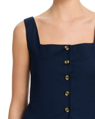 Lightweight Twill Square Neck Top & Relaxed Trousers