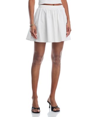 Sateen Bustier Cami & Sateen Weave Flare Mini Skirt