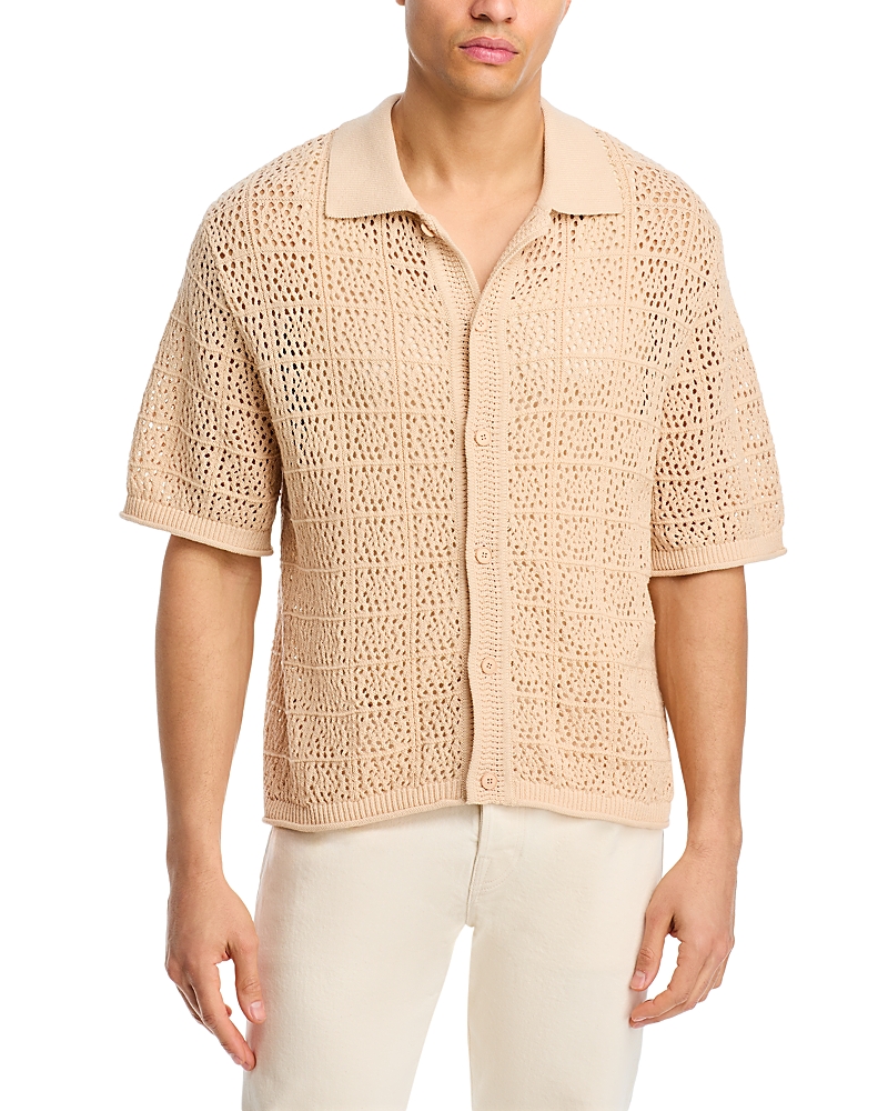 Simkhai Billy Beige Patterned Shirt