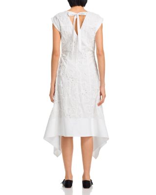 3D Flower Embroidered A Line Dress