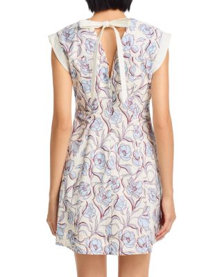 Cap Sleeve Floral Mini Dress