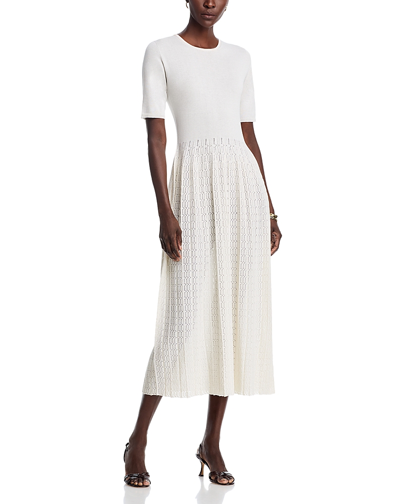 Fabiana Filippi Pointelle Skirt Midi Dress