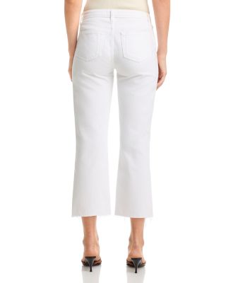 Wanda High Rise Crop Wide Leg Jeans in Blanc