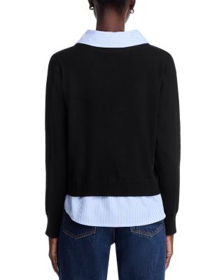 Collared Layered Cardigan