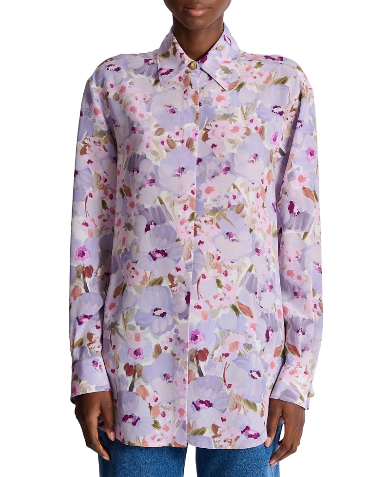 Balmain Printed Cotton Poplin Shirt