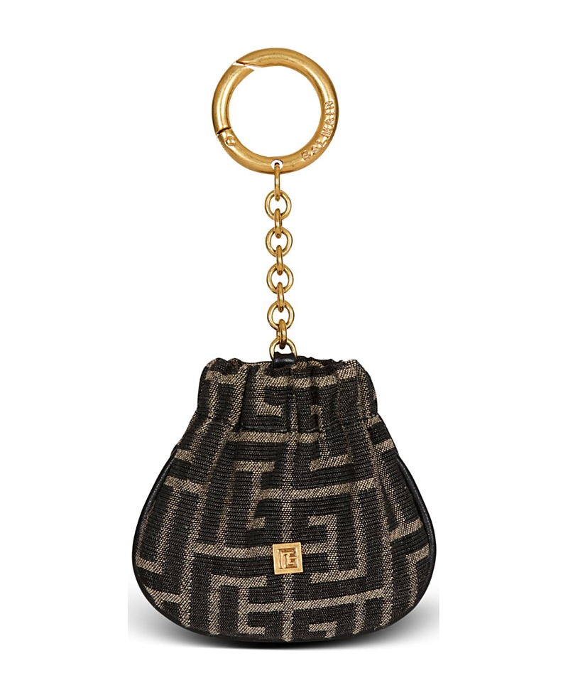 Balmain Pulse Monogram Jacquard Key Ring