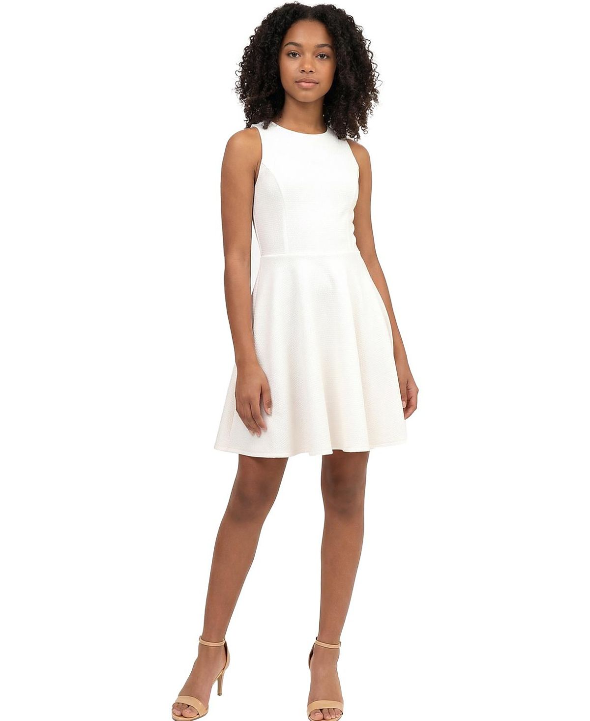 Un Deux Trois Girls' Textured Racerback Dress
