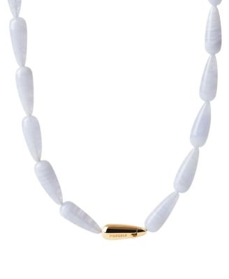  Women's  Blue agate Drop Necklace