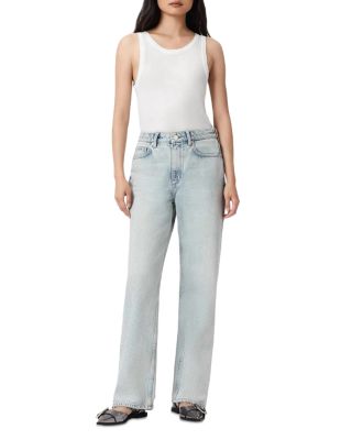 Brooklyn High Rise Straight Leg Jeans in Snow Indigo