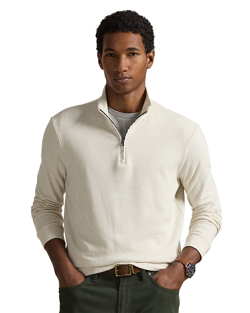 Polo Ralph Lauren Luxury Double Knit Jacquard Quarter Zip Pullover