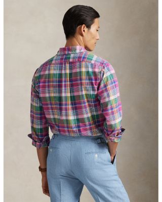 Classic Fit Plaid Oxford Shirt