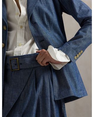 Single Breasted Chambray Blazer