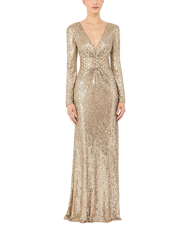 Jenny Packham June Sequin Embellished Maxi Dress