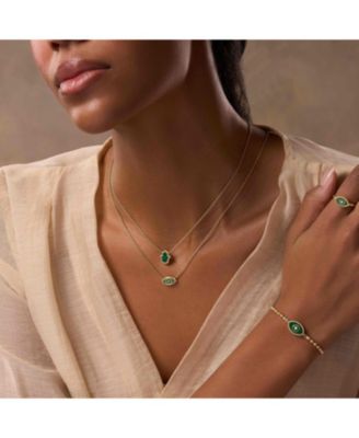 Future Visions Evil Eye Malachite Gold Necklace