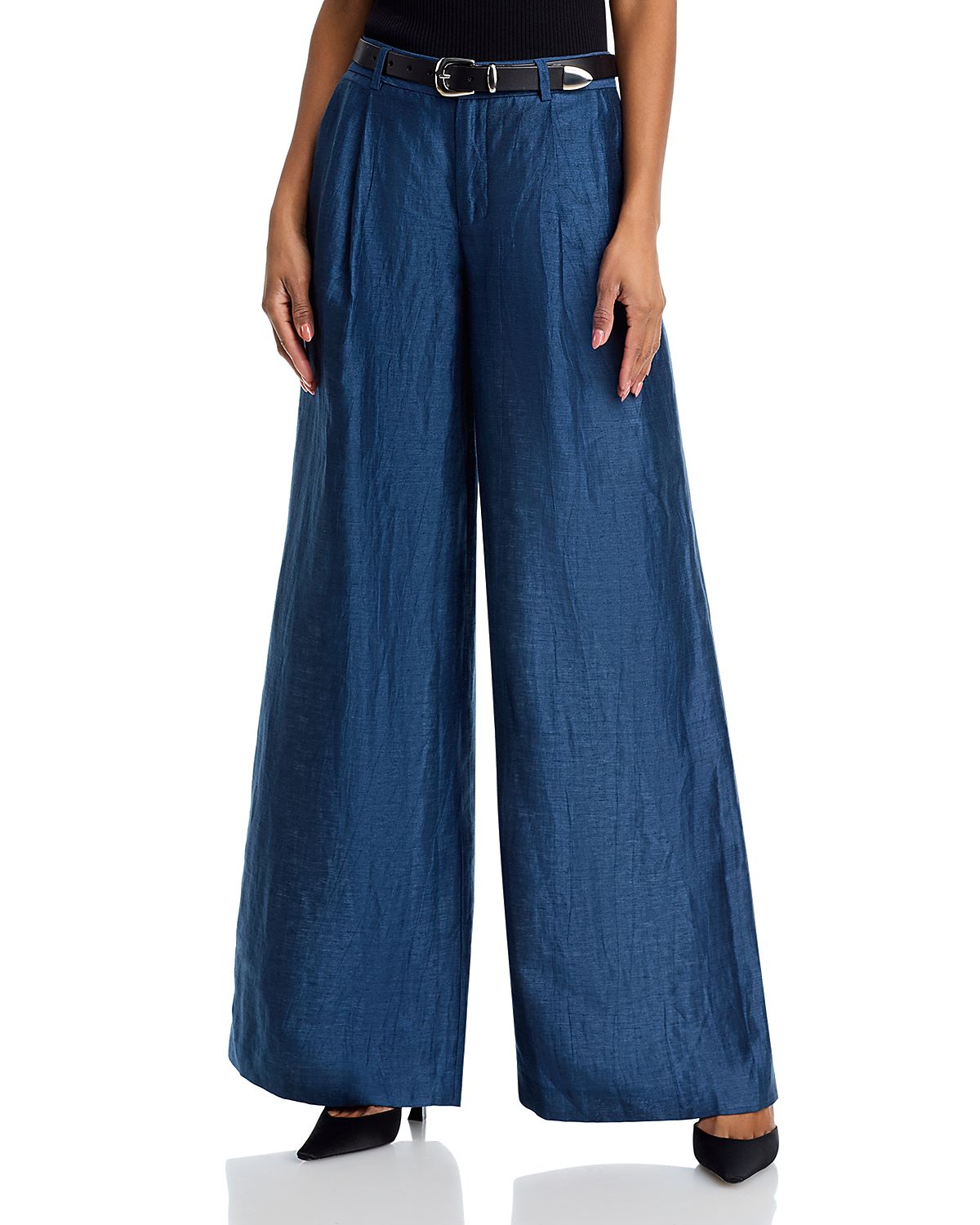 L'Agence Allanah Mid Rise Wide Leg Pants