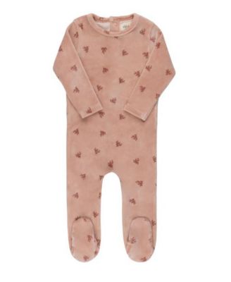 Girls' Velour Leaf Pattern Collection Take Me Home Set - Baby