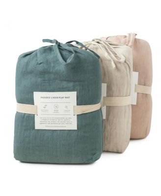 Unisex Stone Washed Linen Quilted Playmat - Baby