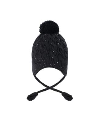  Girls' Winter Peruvian Knit Hat with Pompom - Little Kid, Big Kid