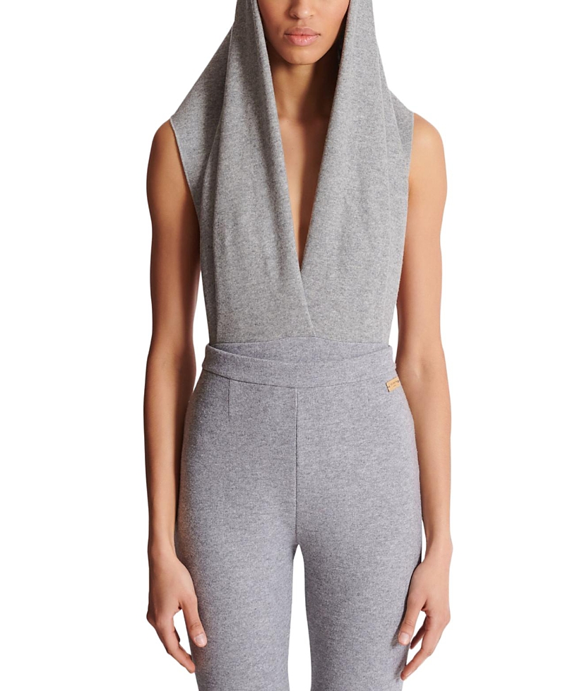 Balmain Draped Bodysuit with Hood