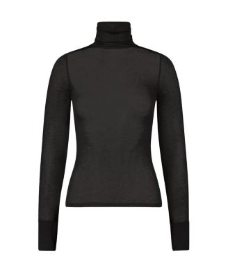  Eloise Sheer Turtleneck Top
