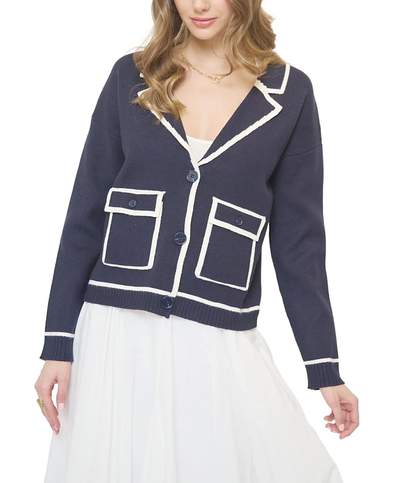 Central Park West Women's Alba Piped Sweater Jacket