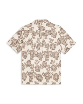 Lesley Flower Jacquard Short Sleeve Shirt