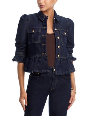Delanie Denim Jacket & Stevie High Rise Crop Jeans in Indigo Noir