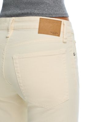Harlow Low Rise Straight Ankle Jeans in Ecru