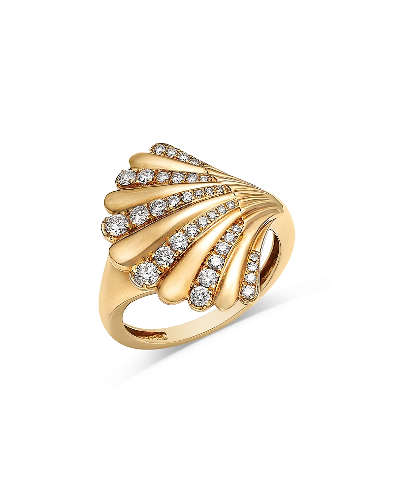 Bloomingdale's Fine Collection Diamond Shell Ring in 14K Yellow Gold, 0.45 tcw