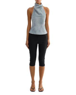 Suede Halter Neck Top