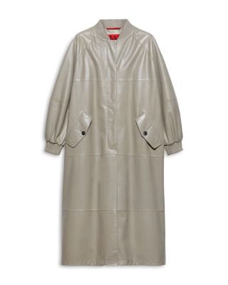 Glossy Leather Duster Coat