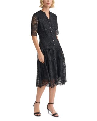 Tiered Lace Midi Dress