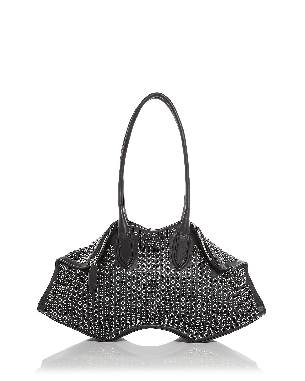 McQueen Leather Eyelet Manta Bag