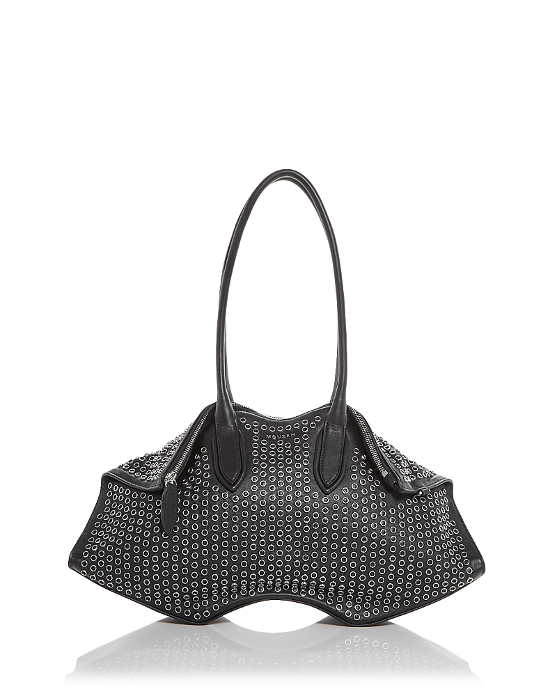 McQueen Leather Eyelet Manta Bag