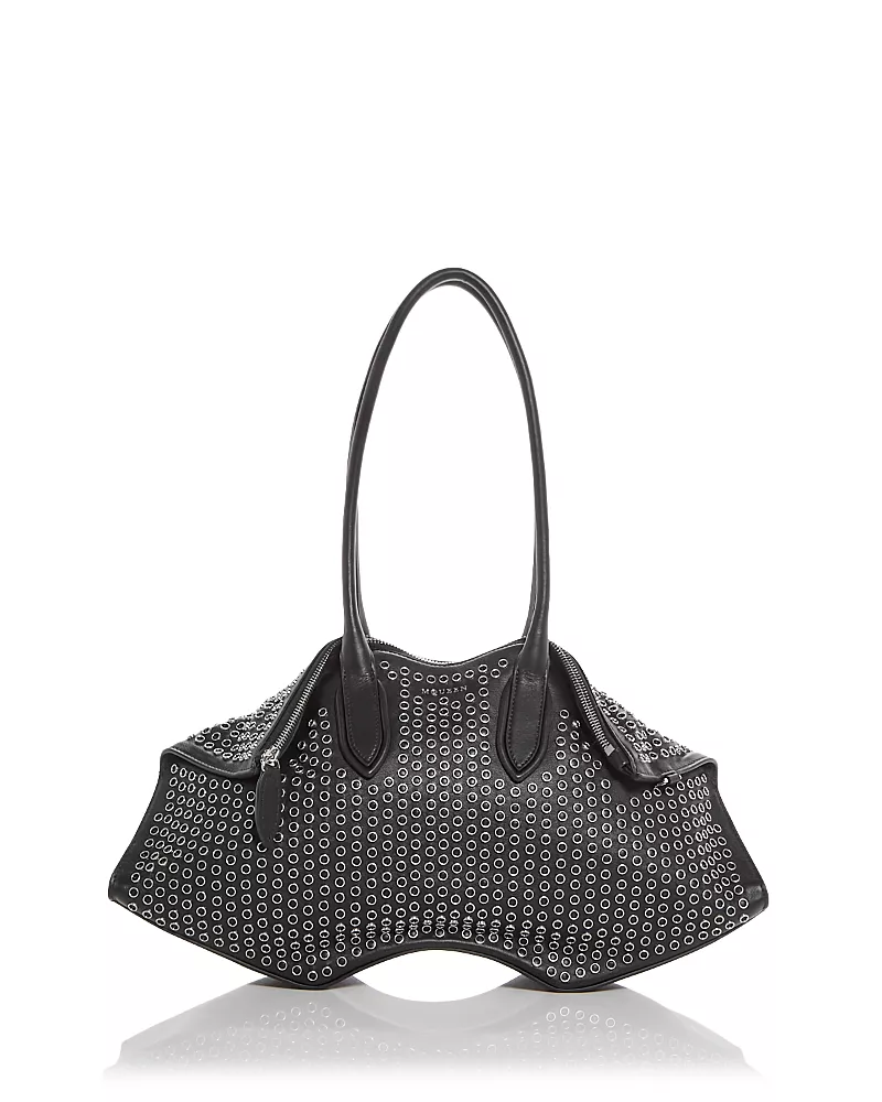 McQueen Leather Eyelet Manta Bag
