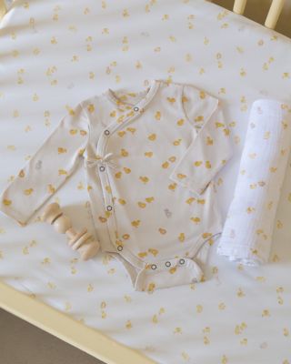 Unisex The Littles Long Sleeved Kimono One Piece Printed Bodysuit - Baby