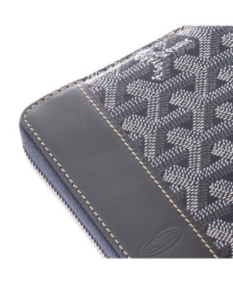   Matignon Zip Wallet Coated Canvas with Leather