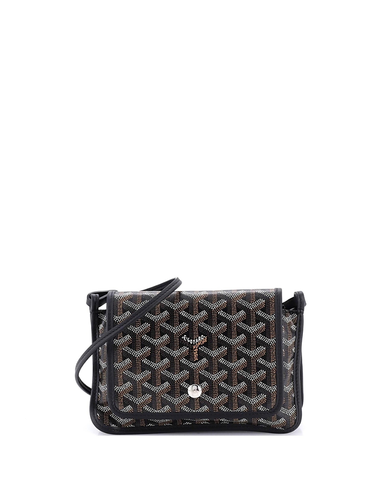 Pre-owned Pre-owned Goyard Goyard Plumet Clutch Wallet Coated Canvas In Black