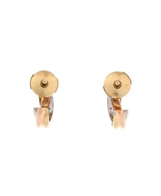  13mm Trinity Hoop Earrings 18K Tricolor Gold