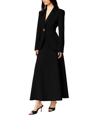 Gold Accent Padded Shoulder Jacket