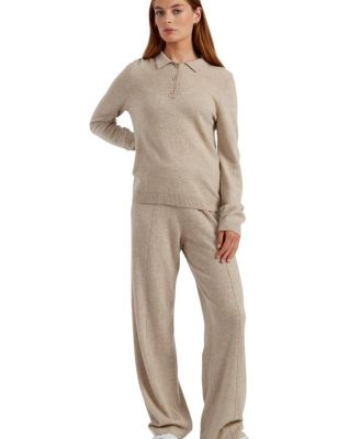  Women s Wool-Cashmere Polo Sweater