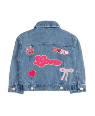 Girls' Love Script Patch Valentine's Day Denim Jacket - Little Kid, Big Kid