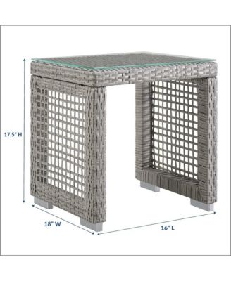  Aura Outdoor Patio Wicker Rattan Side Table