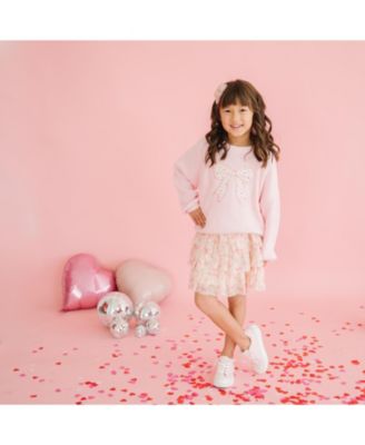 Girls' Coquette Bow Knit Sweater - Big Kid