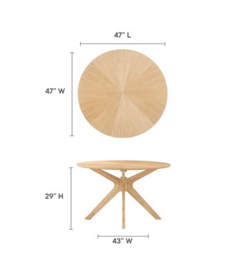  Crossroads Wood Dining Table