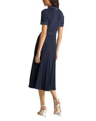 Contrast Polo Midi Dress